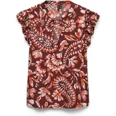 Vero Moda Chemisier 'VMNELLIE CARLA' homard / rosé / bordeaux / blanc