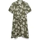 Vero Moda Robe-chemise olive / noir / blanc