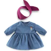 Corolle Robe en jean avec foulard pour poupée « Petite exploratrice » - 36 cm