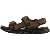 Elong Sandales 'Flache Sandalen mit Klettverschluss' brun foncé