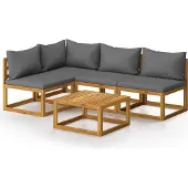 vidaXL Ensemble de salon de jardin en bois massif d'acacia Meubles de jardin