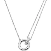 Hot Diamonds - Silver Necklace with Diamond Interlocking Willow Circles DN210, (Argent)