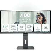 AOC CU34P3CV écran plat de PC 86,4 cm (34") 3440 x 1440 pixels UltraWide Quad HD LED Noir