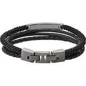 Fossil Bracelet noir / argent