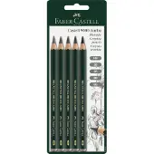 Faber-Castell Castell 9000 Jumbo Blister de 5 crayons graphite