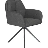 White Label Chair Pete Grey 4 Metal Legs