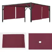 Mendler Toile de rechange pour toit de pergola Beja 4x4m