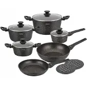 Klausberg set de pots avec revetement antiadhésif marbré, 12 pieces KB7659