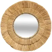 Atmosphera Miroir mural en Raphia D 57 cm