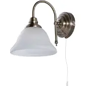 LINDBY Applique Murale , Hanna, dimmable, Bronze / laiton ancien, Salon / séjour, Verre, Ancien
