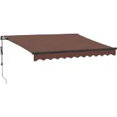 vidaXL Store automatique avec LEDs Marron 300x250 cm