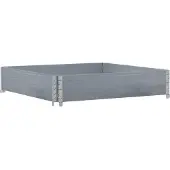 vidaXL Jardinière gris 100x100 cm bois de pin massif