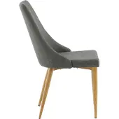 Venture Home Leone chaise de salle à manger gris foncé.