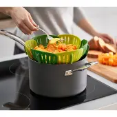 Joseph Joseph Panier vapeur pliable et anti-rayures Bloom Vert