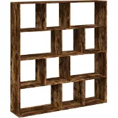 vidaXL Bibliothèque chêne fumé 132x29x141,5 cm bois d'ingénierie