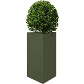 vidaXL Jardinière vert olive triangulaire 50x43x75 cm acier