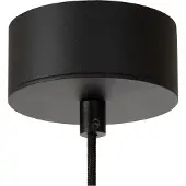 Lucide Lampe pendante de conception Kenneth noir Ø 80cm