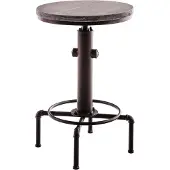 CLP Table haute Lumos, bois réglable en hauteur,bronze