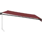 vidaXL Auvent manuel rouge vin 450x300 cm