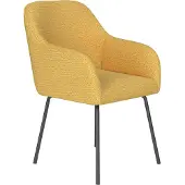 White Label Chair Otis Ochre 4 Metal Legs