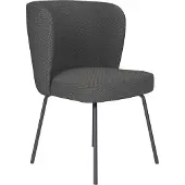 White Label Chair Stan Grey 4 Metal Legs