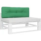 vidaXL Coussin de palette vert 120x40x12 cm tissu