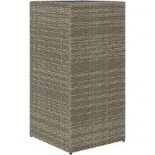 vidaXL Jardinière gris 40x40x80 cm résine tressée