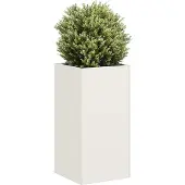 vidaXL Jardinière blanc 40x40x80 cm acier laminé à froid