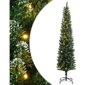 vidaXL Sapin de Noël artificiel mince 150 LED 150 cm