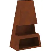vidaXL – Brasero avec aspect rouillé, 60 x 35 x 100 cm, acier résistant aux intempéries