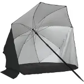 VirtuFit Parasol de plage avec pare-vent 160 cm noir