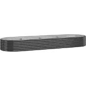 vidaXL Lit surélevé Acier revêtu par poudre 322x100x36 cm Anthracite