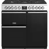 Stoves Piano de cuisson gaz 5 feux noir - - PPRECIDX90DFSS -