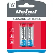 Rebel BAT0067B Piles alcalines VIPOW LR6 2pcs/bl.