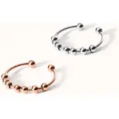 Purelei Bague 'Shade Anxiety' or rose / argent