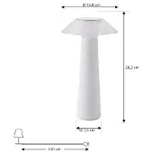 LINDBY - Gomba LED Portable Extérieur Lampe de Table Blanc