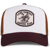 Djinns Casquette 'Coffee Club' marron / brun foncé / blanc