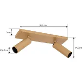 Arcchio Plafonnier , Brinja Slim, dimmable, Brun / rouille, Couloir, Aluminium, Moderne