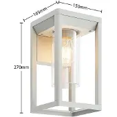 LINDBY Estami Applique DExtérieur, Gris Argenté