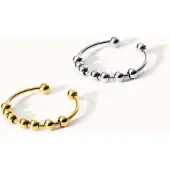 Purelei Bague 'Shade Anxiety' or / argent