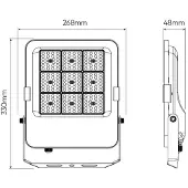 LED line Projecteur industriel blanc neutre 4000K 100W 14000lm IP66 120