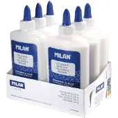 Milan Boîte De Présentation 6 Flacons De Colle Blanche 250g