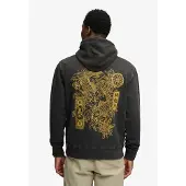 Superdry pour homme. M2014485A Sweat à capuche Tokyo Narrative Loose Hood noir (M), Casuel, Coton