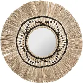 Atmosphera Miroir mural en Roseau et Verre D 78 cm