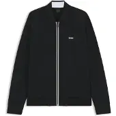 BOSS Sweat zippé en jacquard triangle à logo caoutchouté