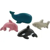 Plantoys - Figurines - 4 animaux de la mer - TROUSSELIER
