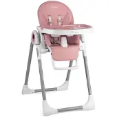 Nukido Chaise de salle à manger pour enfants avec table Belo rose