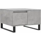 vidaXL Table basse gris béton 55x55x36,5 cm Bois composite