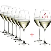 Riedel - Verre à champagne Veritas, 45 cl, coffret avantageux - Achetez 8, payez 6