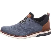 Rieker Chaussure à lacets bleu chiné / brocart / noir